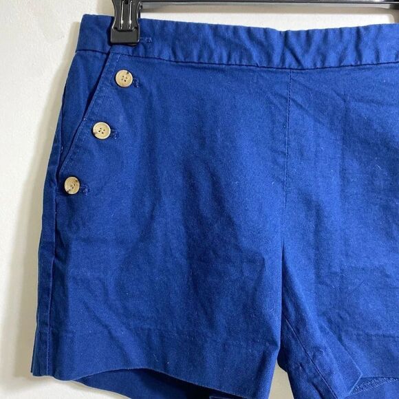 BANANA REPUBLIC WOMEN'S COTTON BLEND  BLUE SAILOR SHORTS SZ 4 30X 3.5" - Picture 3 of 9